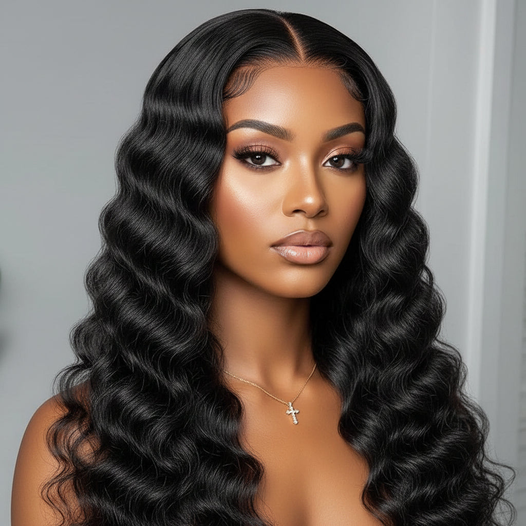 Raw Vietnamese loose deep wave wig HD lace with natural volume South Africa by The House of Wigs